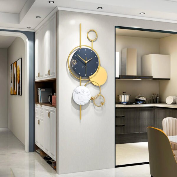Textured Abstract Shaped Contemporary Wall Clock - Image 3