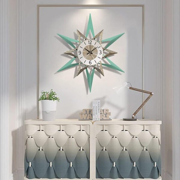 Wall Clock 3D Mid-Century Starburst Design - Image 2