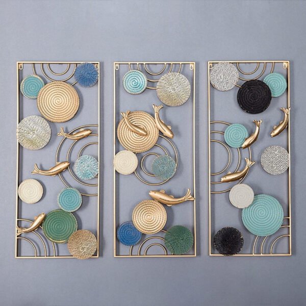 Set of 3 Metal Wall Hanging Ornament - Image 3