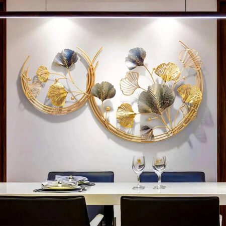 Gold & Silver Wild Flowers Large Metal Wall Art