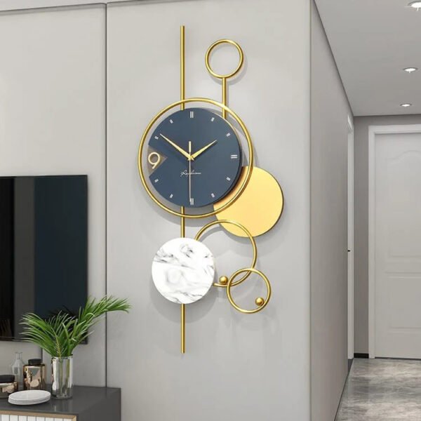 Textured Abstract Shaped Contemporary Wall Clock - Image 2